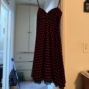 Red polka dot dress